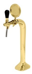 VÝČEPNÍ STOJAN KOBRA zlatý (1 kohout) BEZ PLAKETY!!!