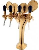 VÝČEPNÍ STOJAN KOBRA zlatý (4 kohouty) BEZ PLAKET!!!